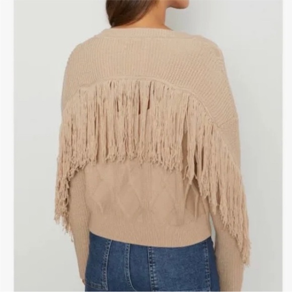 Bailey44 Champagne Peggy Fringe Sweater - Picture 7 of 8